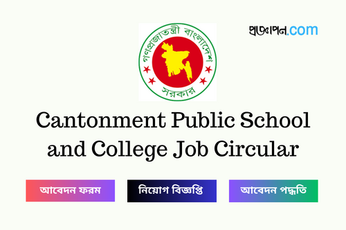 Cantonment Public School and College Job Circular